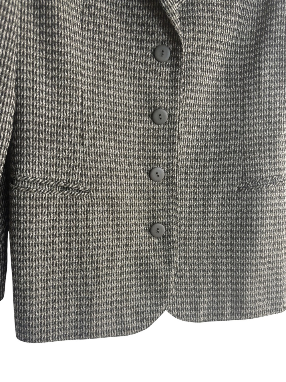 J. TIKTINER Made in France 3 Button Blazer in Tan/Brown Size 6 TALL — VINTAGE!!! - Picture 7 of 14